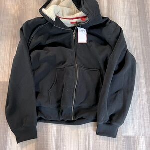 Izod zip up fleece hoodie sweatshirt